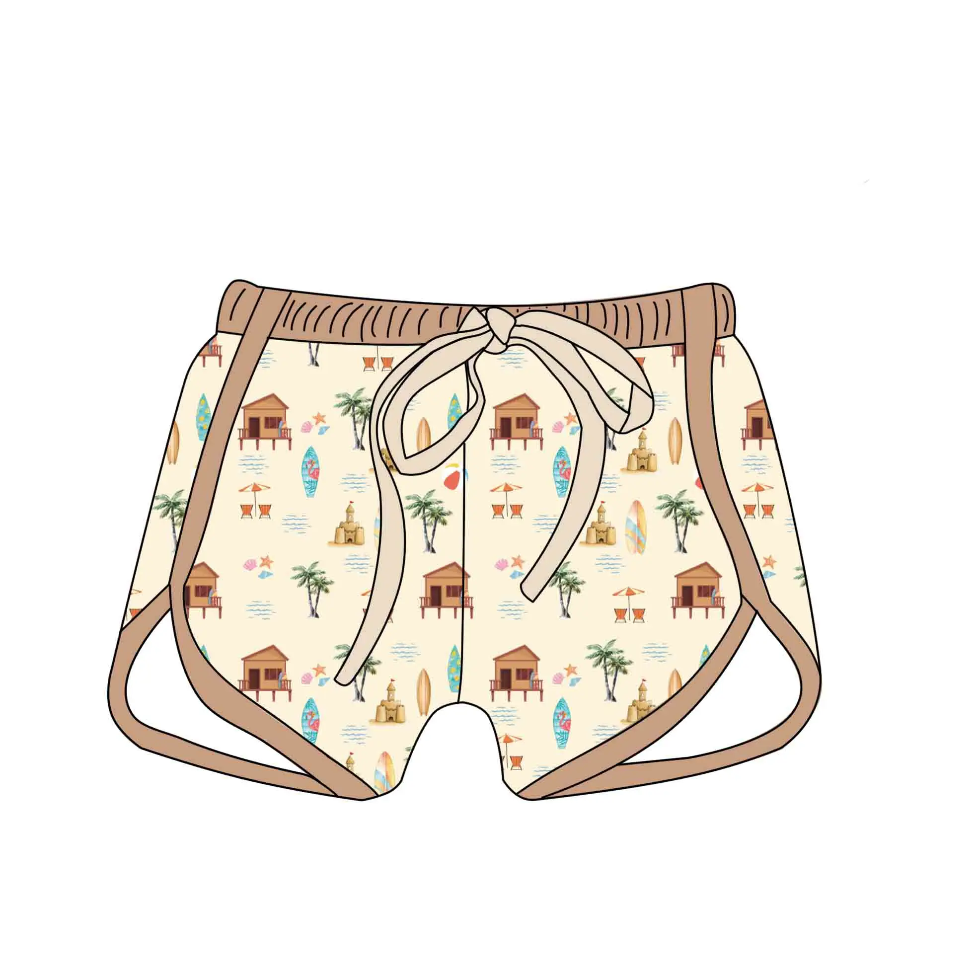 Qingli ODM custom Summer Baby Girls Mini Shorts Kids Toddlers Drawstring Shorts Sports Wear for Children Young Girls