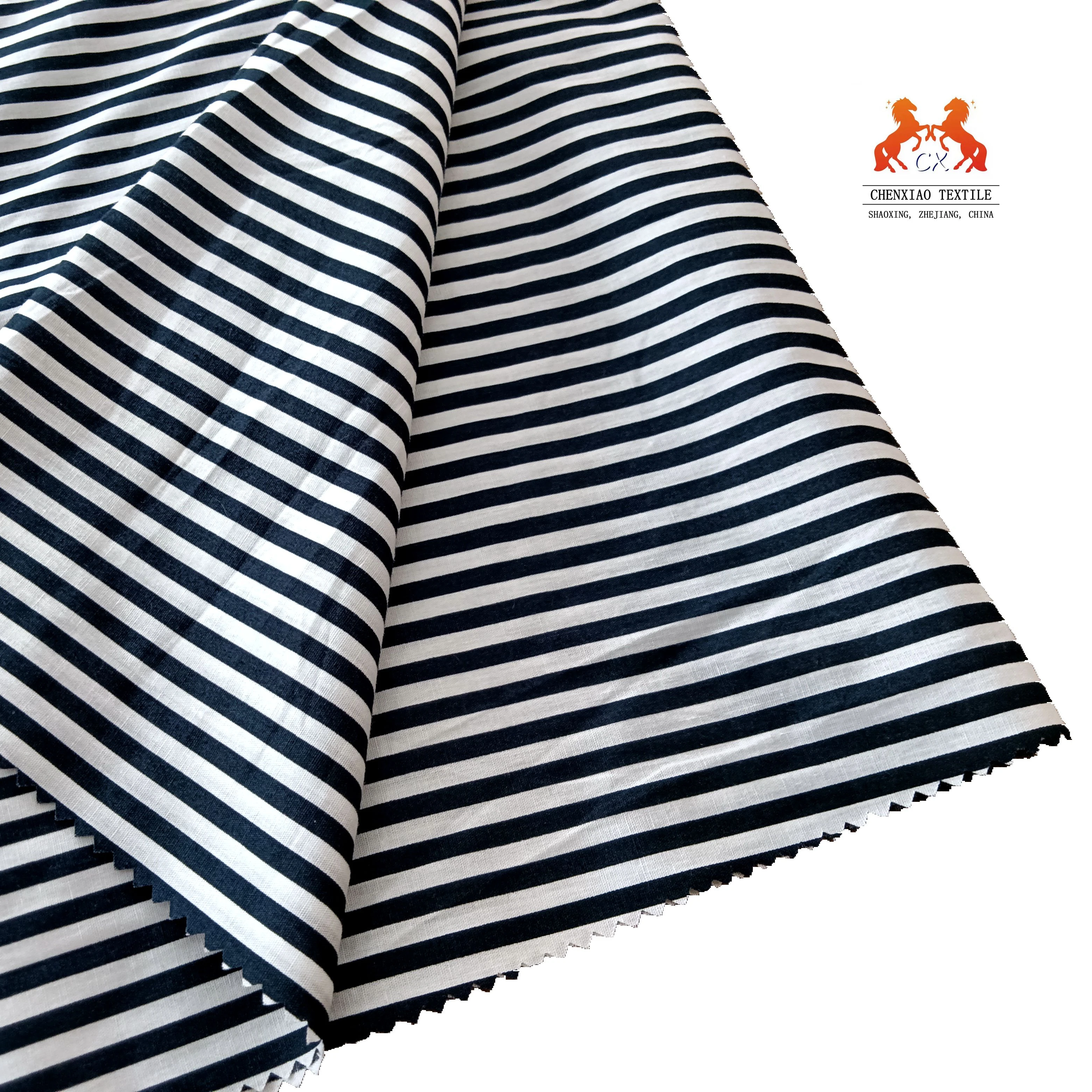 2023 New apparel strip rib design digital print rayon challis fabric