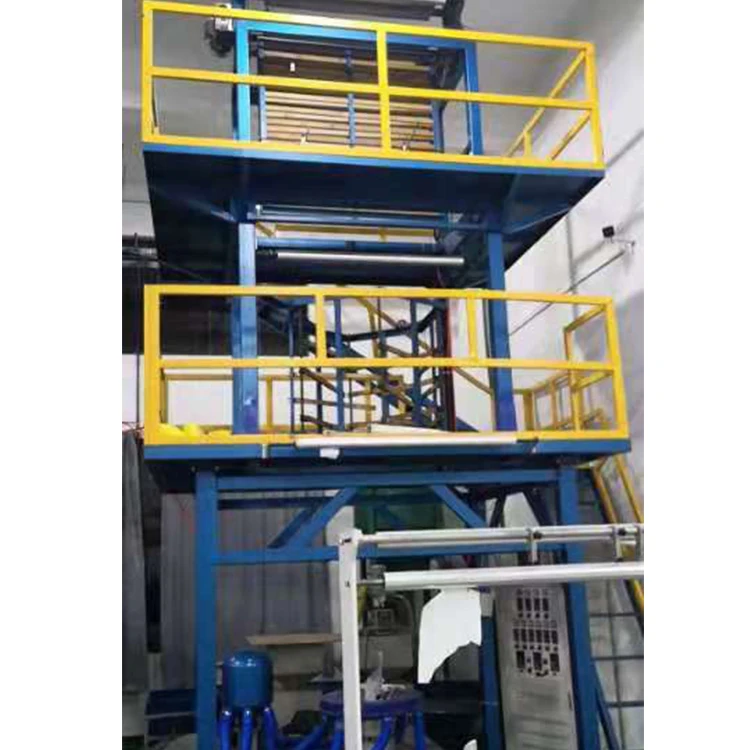 Low price 800mm model second hand three layers HDPE LDPE plastic extruder film blowing machine