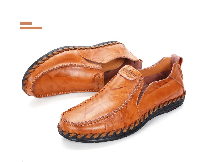 Men Casual Shoes Classic Original PU Slip-on Loafers Flats Handmade stitching Formal Casual Shoes