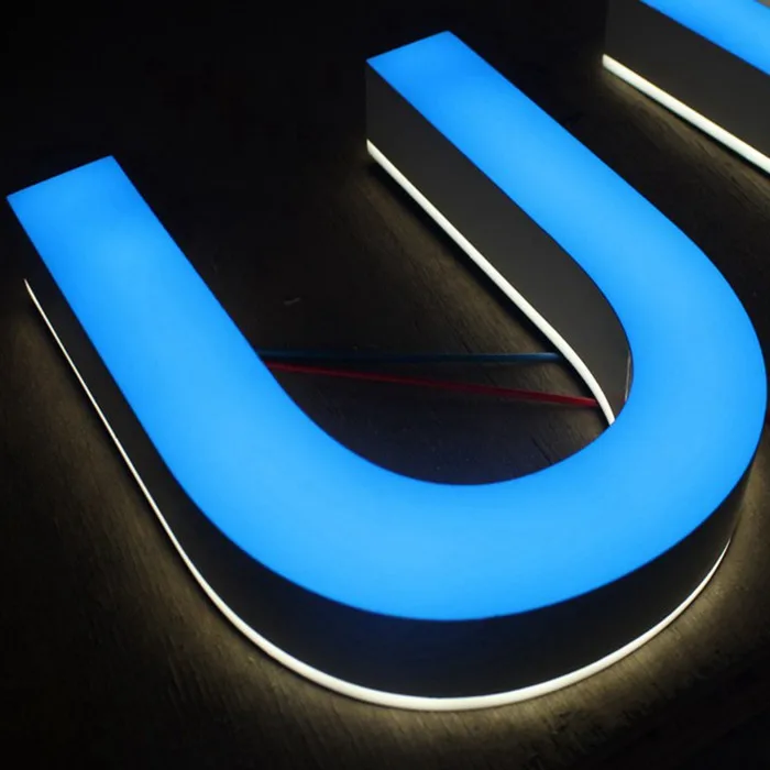 3D Acrylic Led Letters Sign Advertising Signs Customized Shop