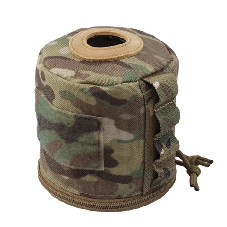 Camping Hiking Gas Tank Protect Cover Outdoor Tactical Camouflage Molle Tissue Case Toilet Roll Paper Storage Holder