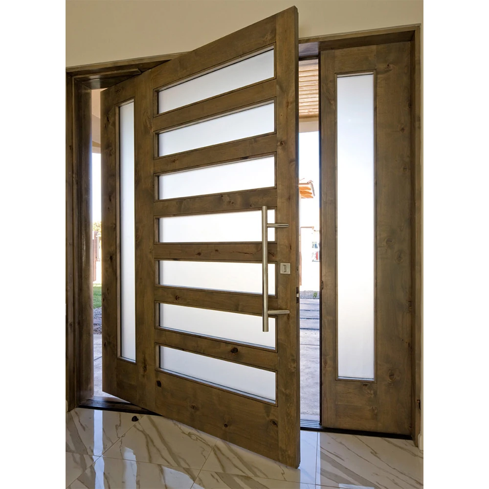 Main entry pivot door solid core design new composite residential front doors with sidelights and transom