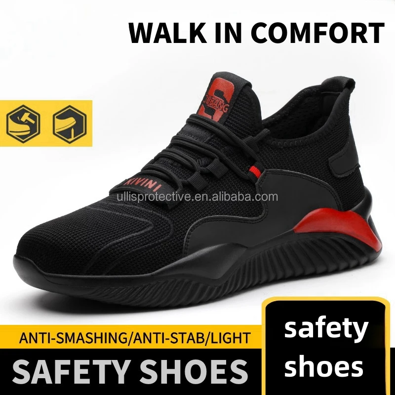 Hot sale anti-puncture anti-smash protection labor insurance breathable work safety shoes construction industry