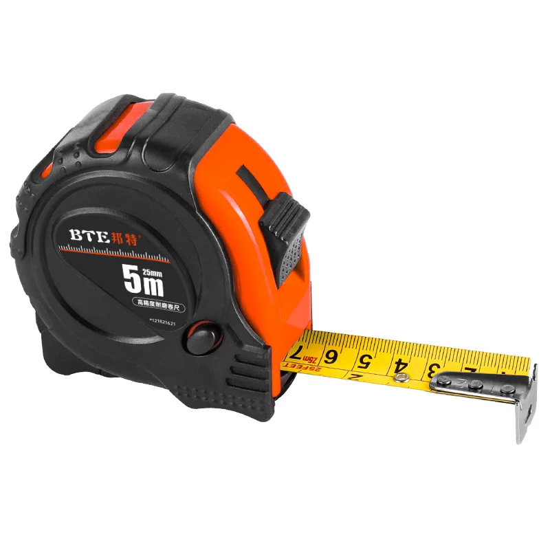 BTE 3m 5m 7.5m 8m 10m Super Thick Rubber For Long Life And High Accuracy New abs Plastic Case With PVC Jacket Measure Tape