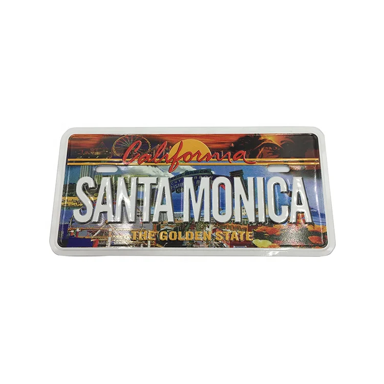 factory price new design embossed prohibition decorative car license plates