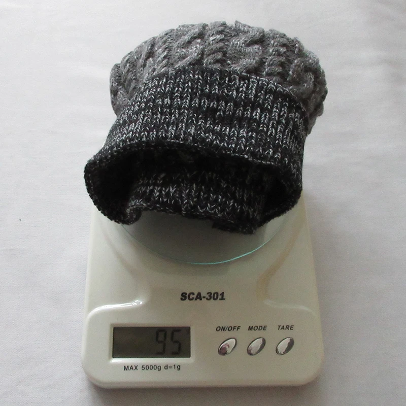 Multicolor Beanie Thick Chunky Cable Acrylic Knitted Bobble Hats