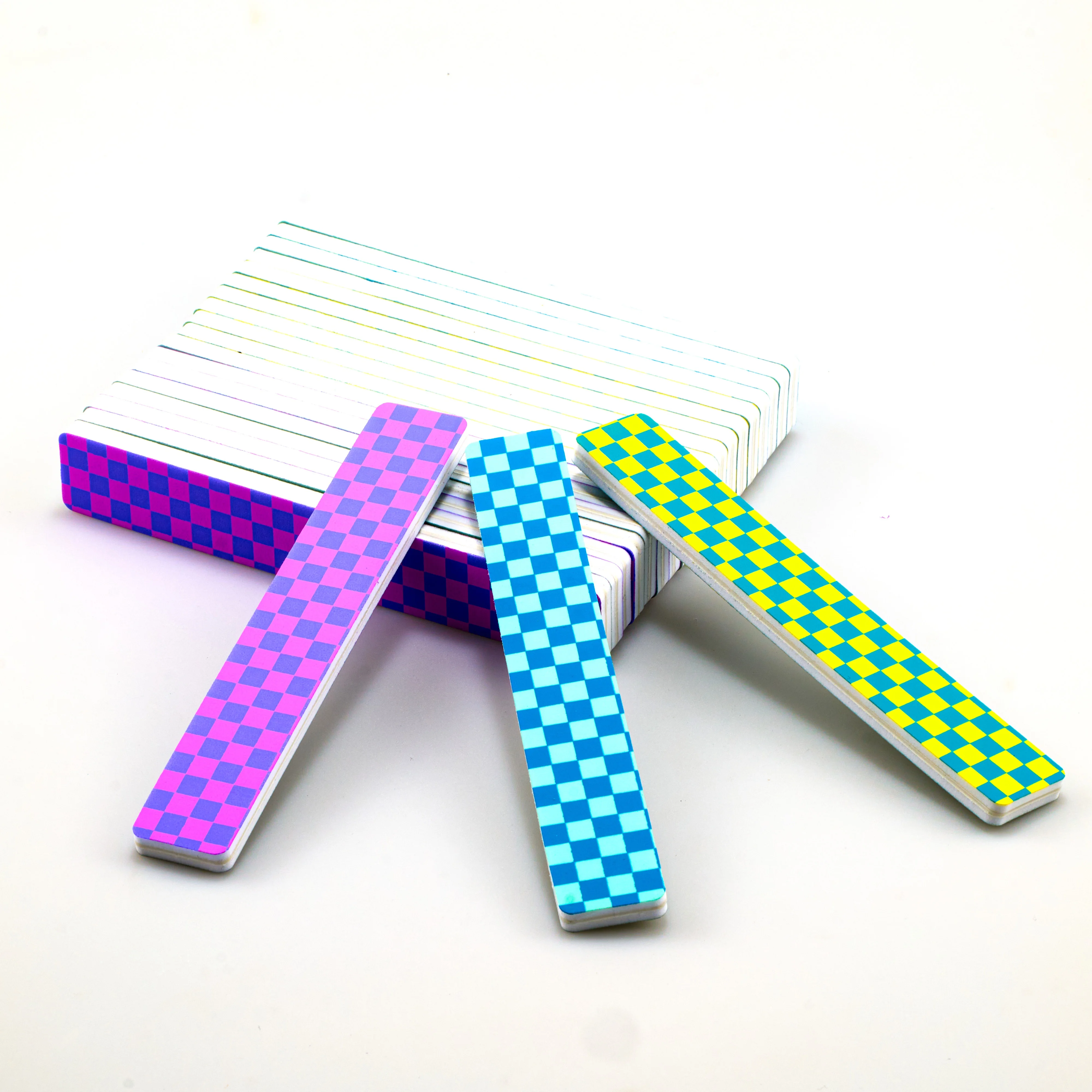 Professional Manicure Pedicure Art Nail Tools Custom Logo Double Sides 180 150 80 100 Grit Emery Board Nail File