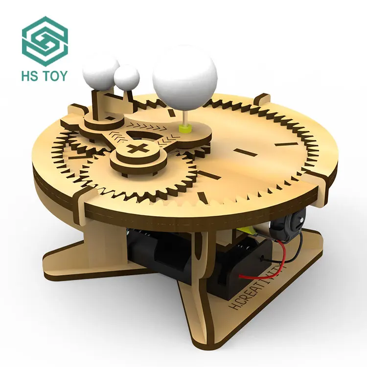 HS DIY Wooden Assemble Future Thinking Montessori Educational Mechanical Kinetic Teenager Toy Science Lab Kit For Sale
