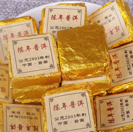 1000g Old Years Fermented 2003 Small Mini Puer Brick Compressed Puer Tea Brick Independent Packages