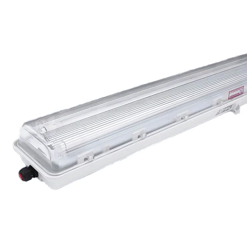 T8 Double Tube Anti-Corrosion LED Lamp Explosion-Proof Chemical Factory Warehouse All Plastic IP66 Three Proof Fluorescent Light