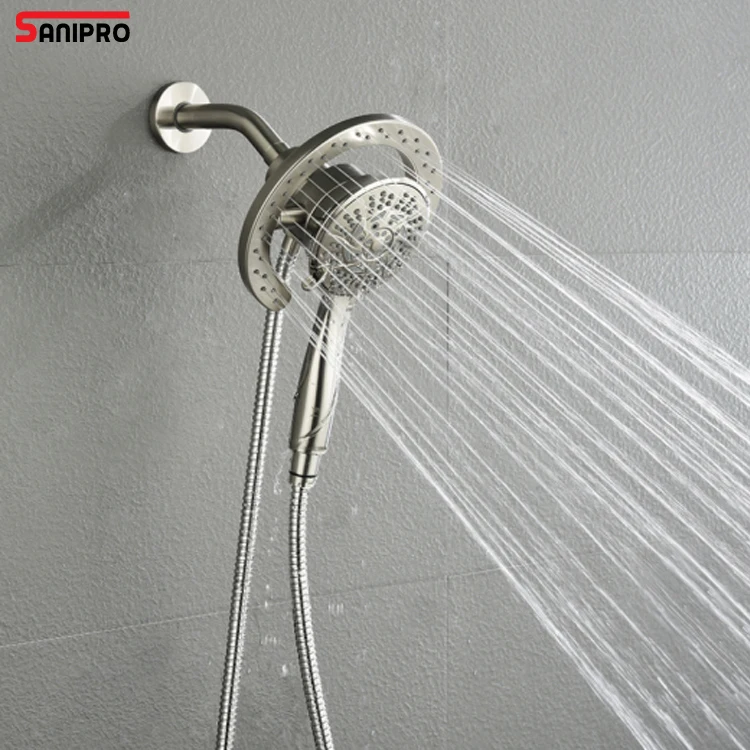SANIPRO Bathroom Multifunction 2 In 1 Magnetic Control Combination Shower Head Set, Rainfall Top Shower with Handheld Spray