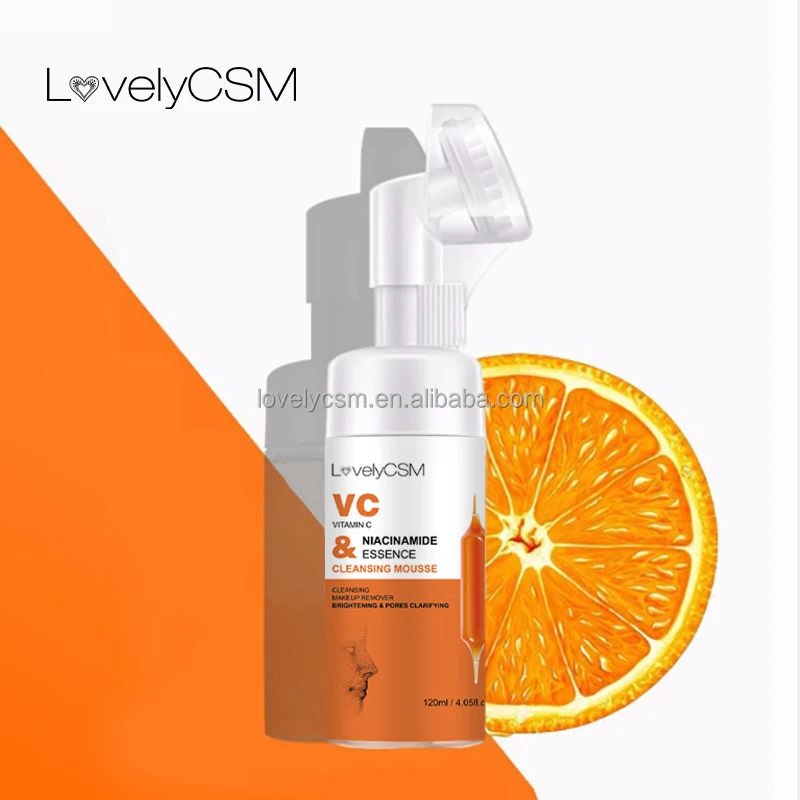 Wholesale Vitamin C facial cleanser deeply pore cleansing whitening moisturizing vegan natural oem women cleanser face wash men
