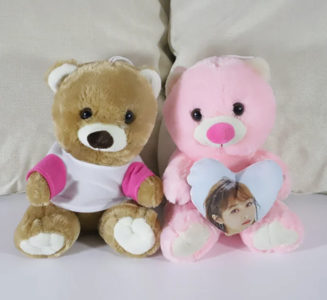 Sublimation blank Plush Toys valentine teddy bears sublimation bear