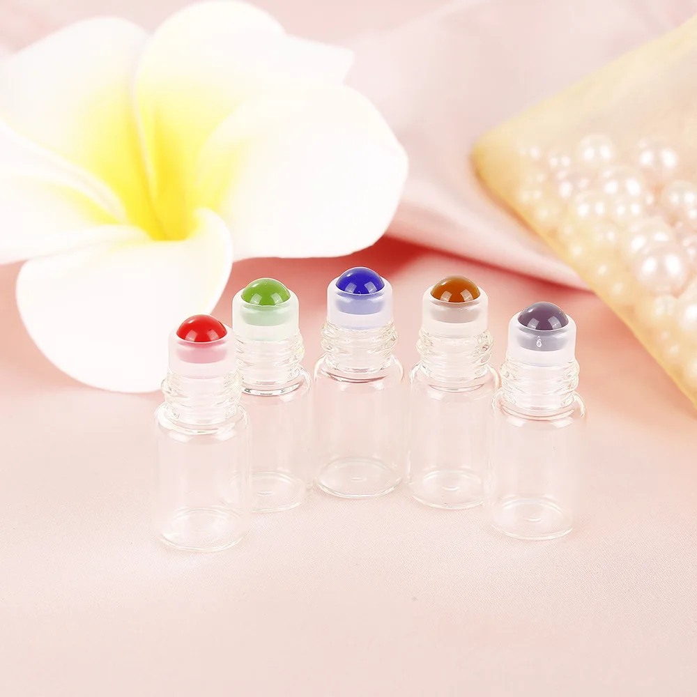 2022 Best Selling Mini 1 Ml 2ml 3 Ml  Frosted Attar Perfume Glass Bottle Labels Roll On Bottle black Cap free sample