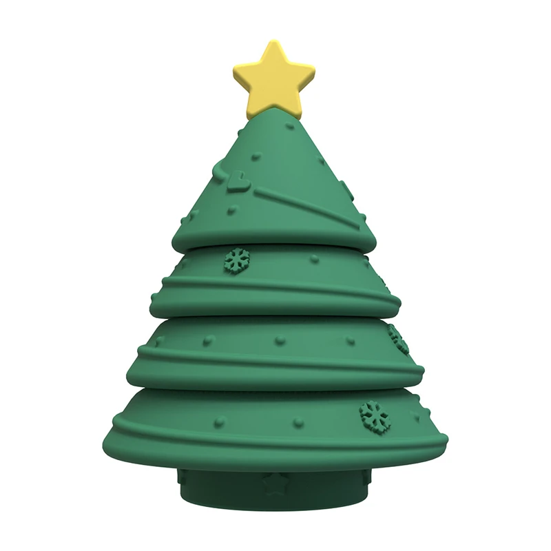 Baby Silicone Christmas Tree Design Building Blocks Educational Toy BPA Free Baby Jigsaw Stacking Puzzles Silicone Toy