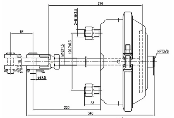 371HP Heavy Duty Truck Parts WG9000360601 HOWO Brake Chamber