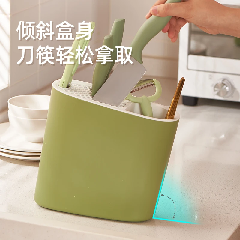 Eco-friendly plastic Knife Block Storage Rack Kitchen Knife Block Knife Holder