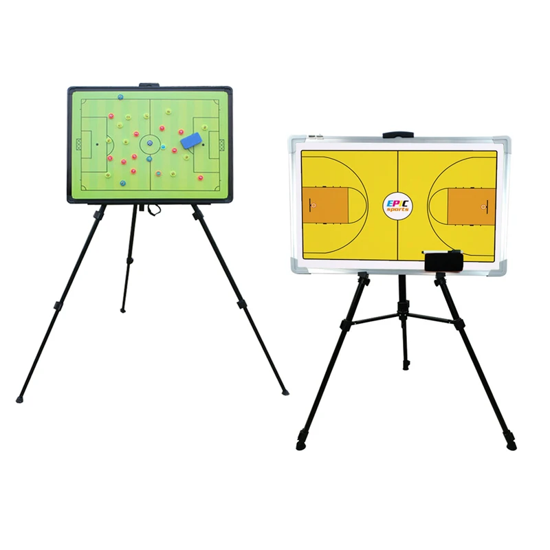 Basketball coaching tactical board with tripod stand marker pen eraser dry