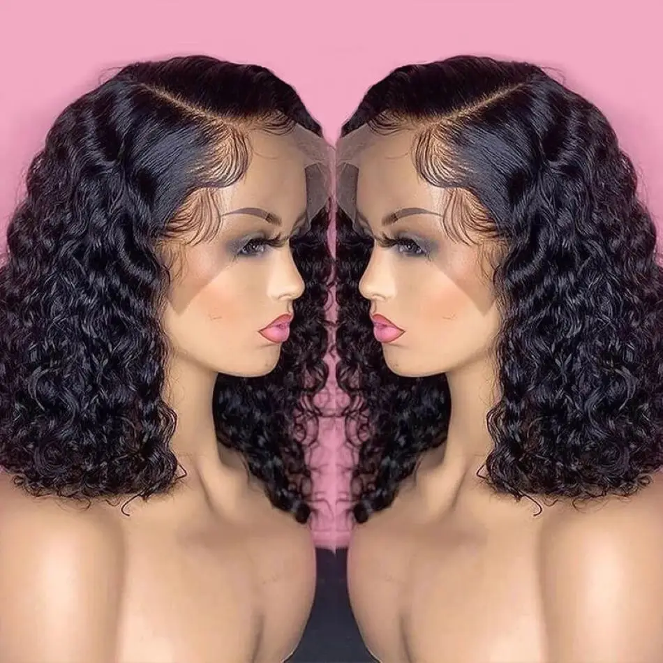 Cheap hot selling human hair lace front Brazilian bob wigs 4x4 closure and 13x4 lace front short human hair  lace front wigs