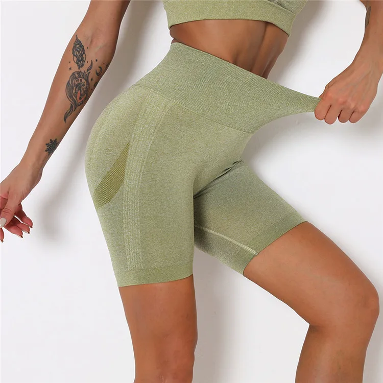Шорты для спортзала, женские штаны для йоги и фитнеса, Бесшовные женские шорты для спортзала