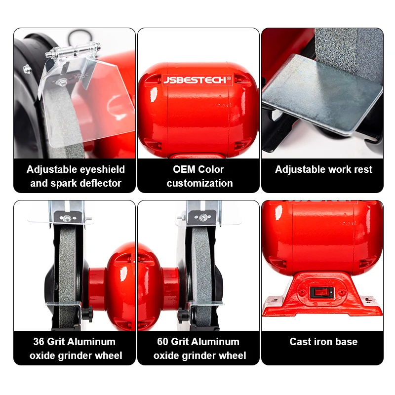 JSBESTECH Company MD3215K Electric Bench Grinder Machine