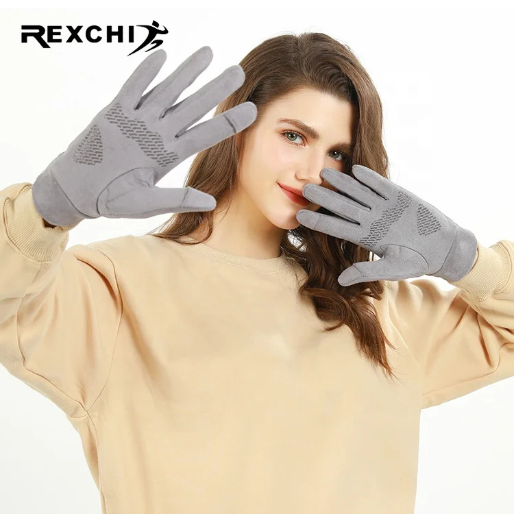 REXCHI DY42 Оптовая Продажа корейские немецкие женские бархатные велосипедные походные зимние осенние перчатки с нитриловым