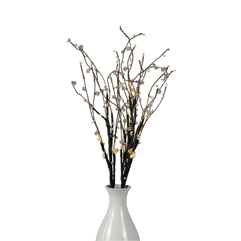 Room & wedding & festive decoration light Indoor warmwhite LED acrylic beads black branch light