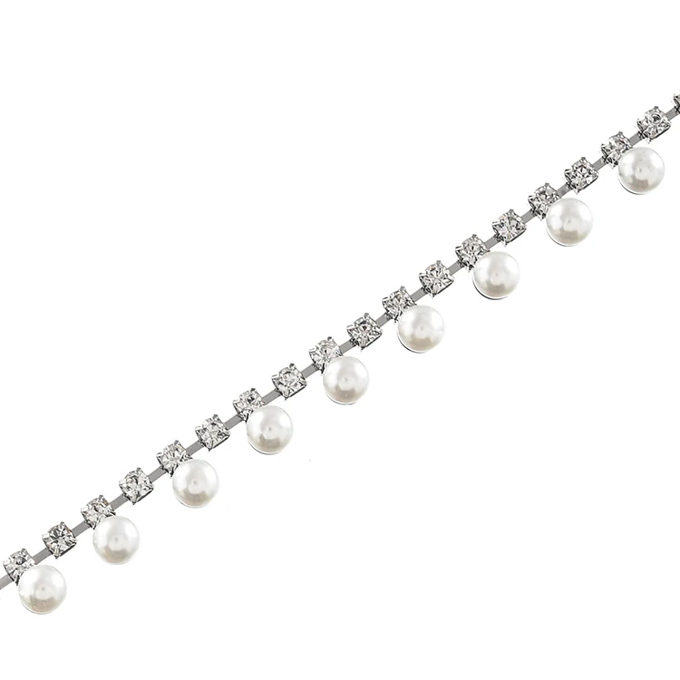 
Beautiful Design Crystal Rhinestone stainless chain For Wedding Dress 