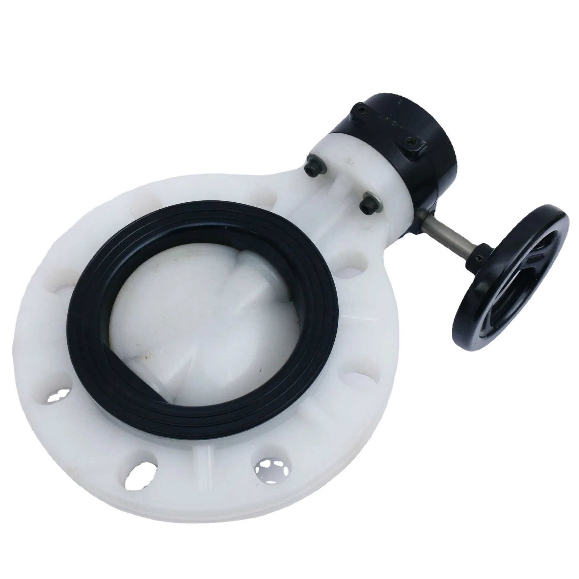 Hot sale PP-H/PVDF/CPVC PN16/PN10 Full Plastic Handle Clamp Center Line Butterfly Valve for Chemical Industry water treatment