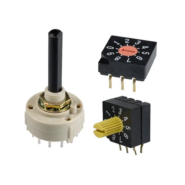 
High quality KLS7-RS21007 10 position Dip Coding rotary switch 