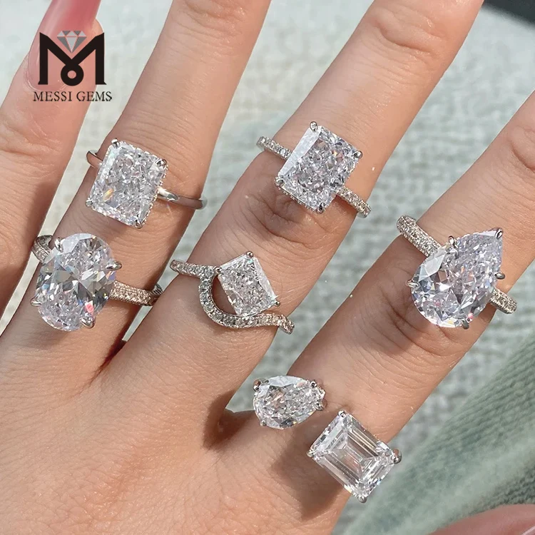 Custom 1ct 2ct 3ct 4ct 5ct 6ct engagement wedding brand jewelry 14k 18k gold lab grown diamond ring