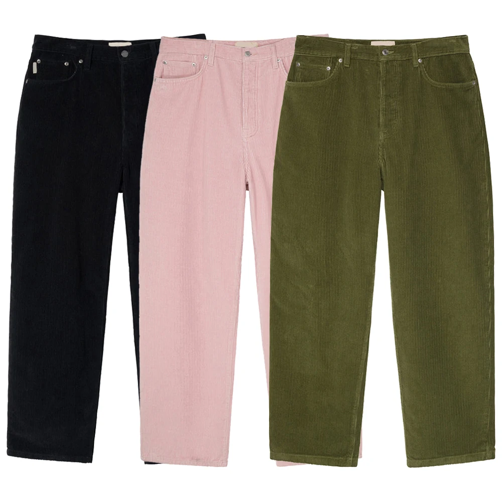 Custom High Quality Organic Cotton Ropa Vintage Classic Men Chino Pants Casual Trousers Straight Wide Leg Corduroy Pants for Men