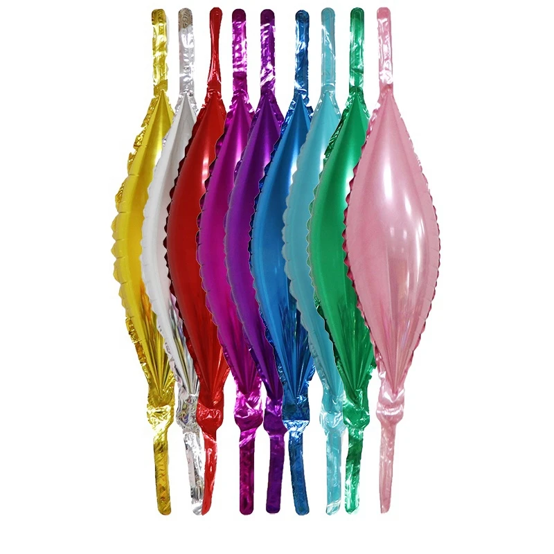 Wholesale Colorful Spindle Football Shaped Foil Helium Two Tails Balloons For Party Decoration