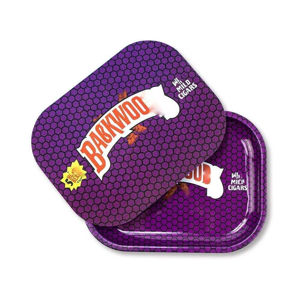 New Design Metal Rolling Tray with 18*14cm Serving Tray Logo Custom Storage Box for Tobacco Herbs Smoke