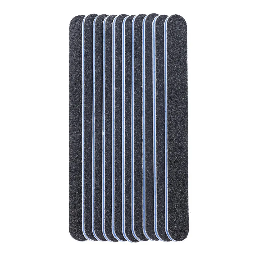 Stock Wholesale 100/180 EVA Black Nail File Nail Polishing Care Tool