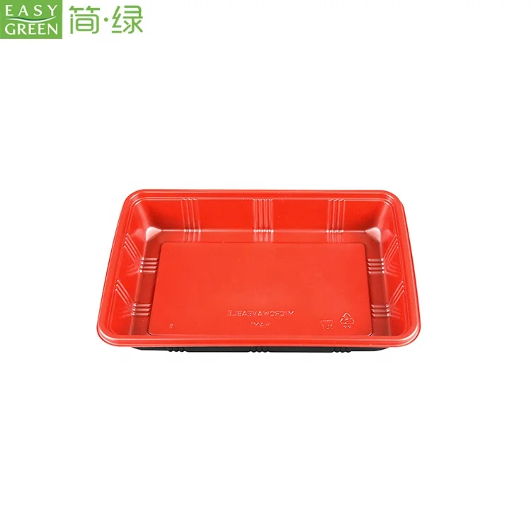 Easy Green heatable rectangle disposable food container eco lunch box with lid