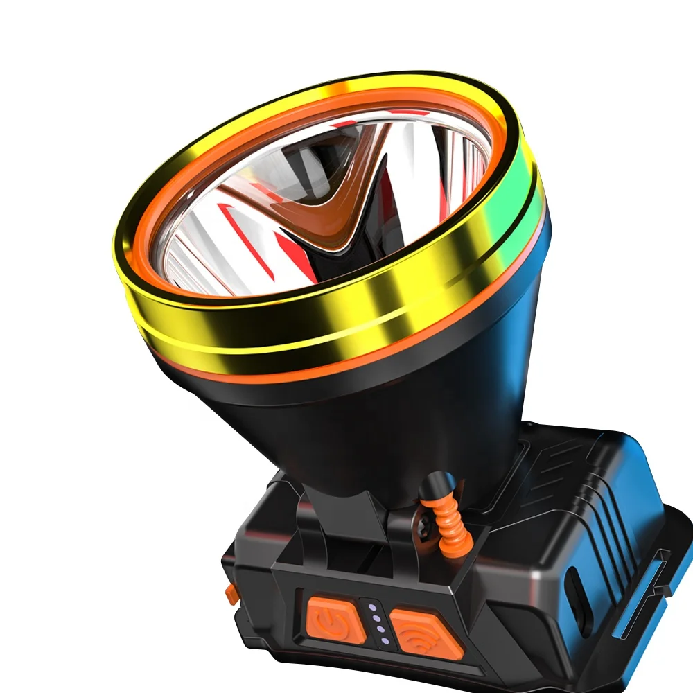 500lm Powerful Head Flashlight 18650 LED Rechargeable Waterproof ABS Long Range Headlamp for Camping