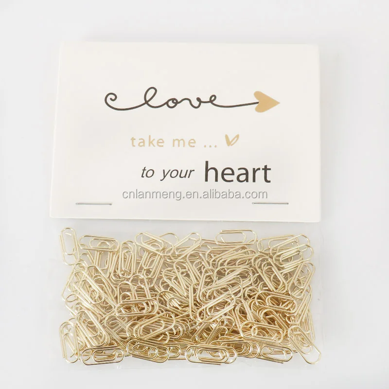 Mini metal paper clip 15mm nickel -plated  .gold ,rose gold  color cute round  paper clip