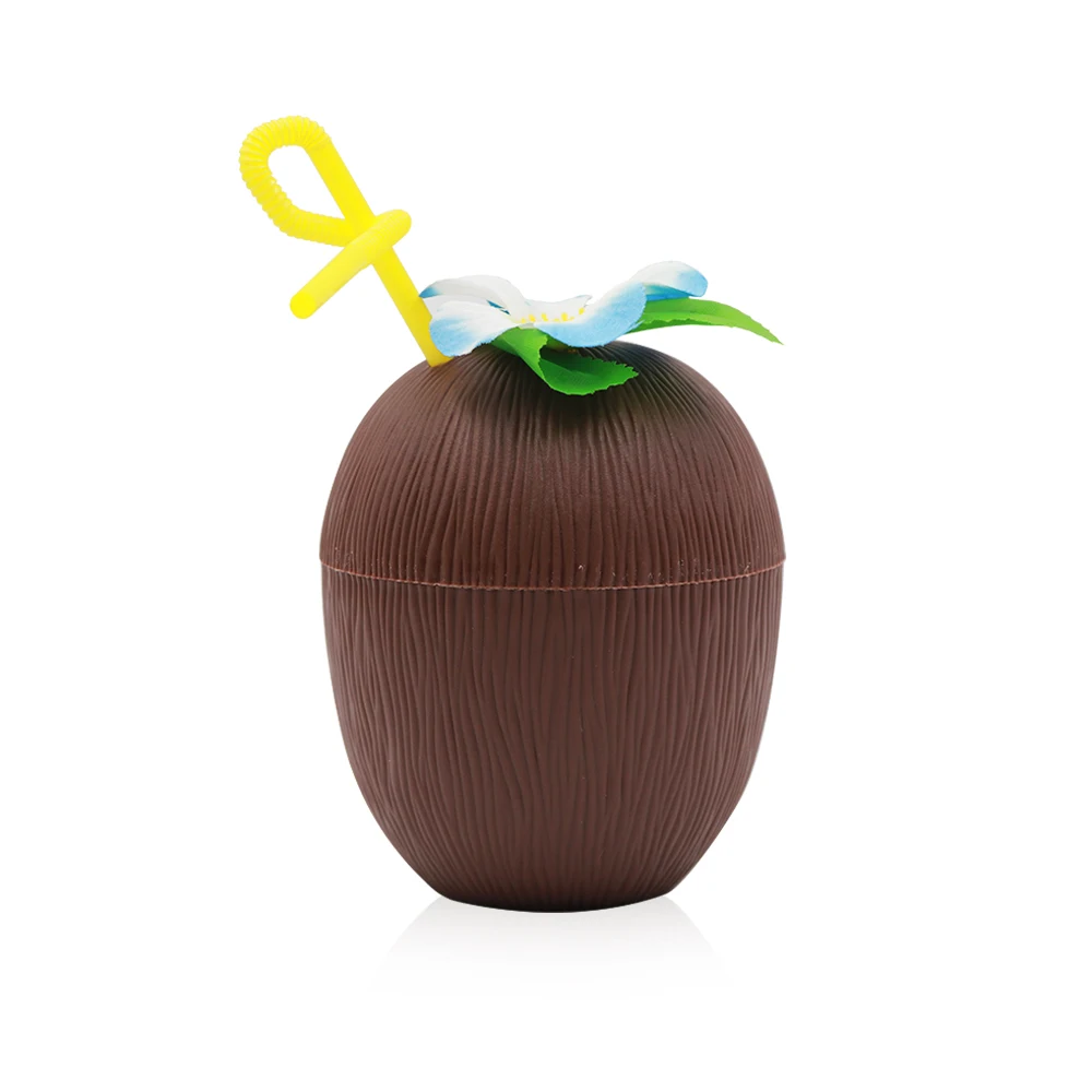 500ml plastic coconut straw cup