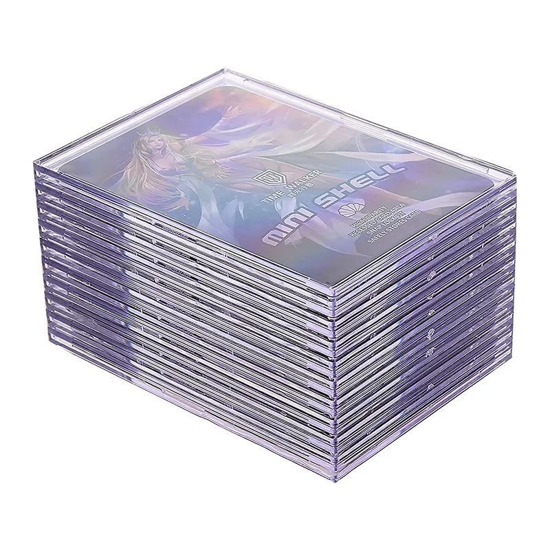 Transparent top loader Wholesale PVC Semi Rigid  Custom Factory card holder photo card holder sleeves cards toploader sleeves
