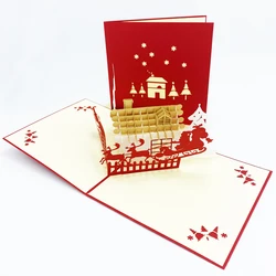 Factory spot wholesale exquisite three-dimensional Christmas tree 3D manual Christmas cards  13*20cm