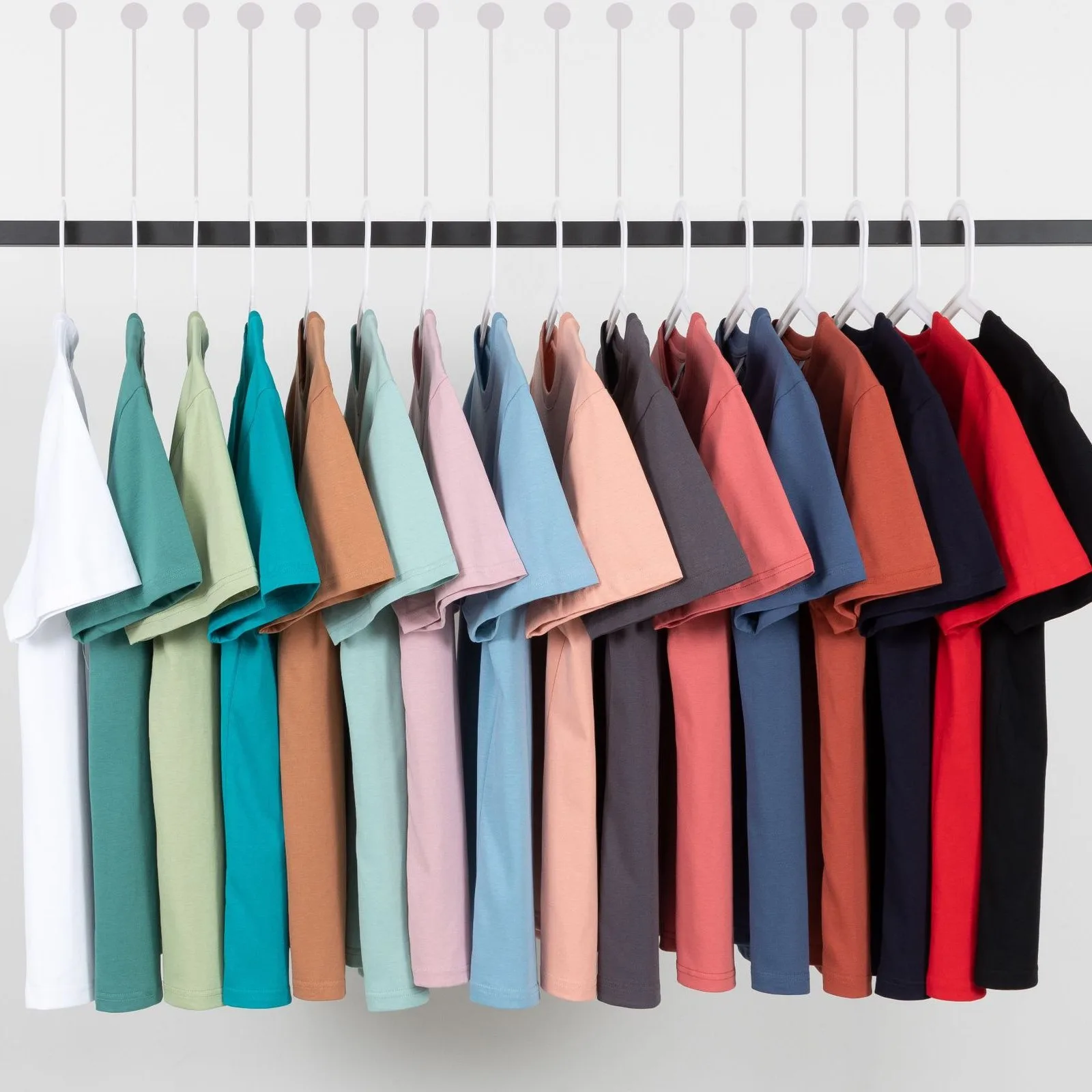 Summer 190gsm Blank Shirt 80 Cotton 20 Polyester Ice Cotton Short Sleeved T-shirt Round Neck Cool Comfortable T-shirt