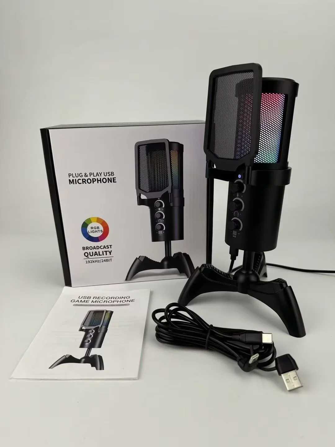 Recording Podcasting Vocal Dynamic Microphone Cardioid Studio Microphone Adjustable Frequency Response