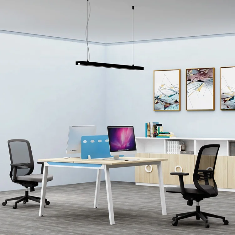 Guangzhou Factory Direct Supply Two People Sitting Opposite The Office Staff Desk Computer Office Desk