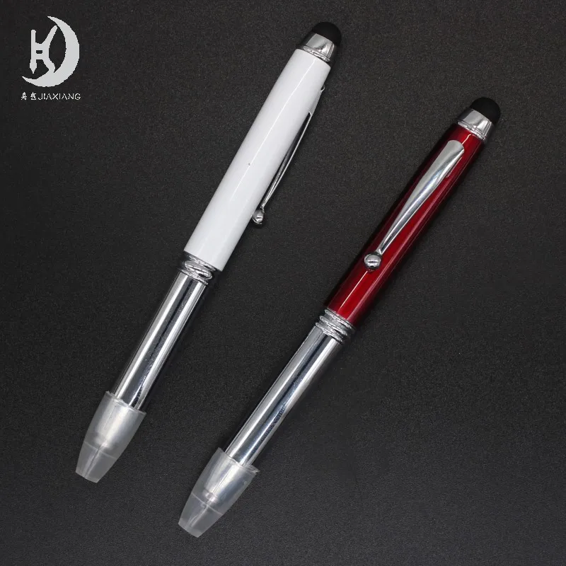 JX-B006 3 in 1 Multi-function led light electronic touch screen writing ballpoint pen