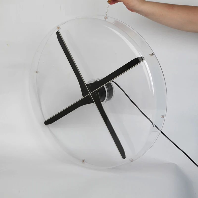 New 80cm LED Display 3D Hologram Fan Outdoor Waterproof Cover