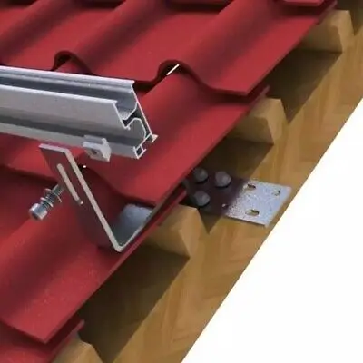 Pv Solar Brick Roof Mounting Set 1 Module Bracket Rail Roof Hook 35-50MM Thick