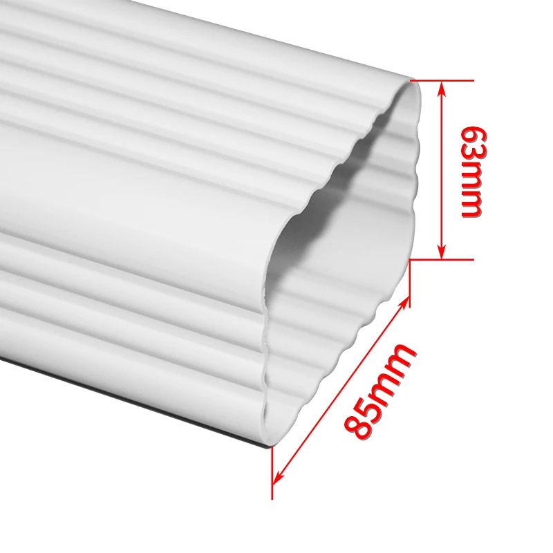 Factory pvc plastic  water fall gutter rain downspout drainage system gutters roofing