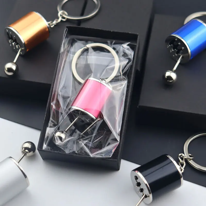 Car Speed Gearbox Lever Metal Keychain Gear Head Keyring Metal keychain